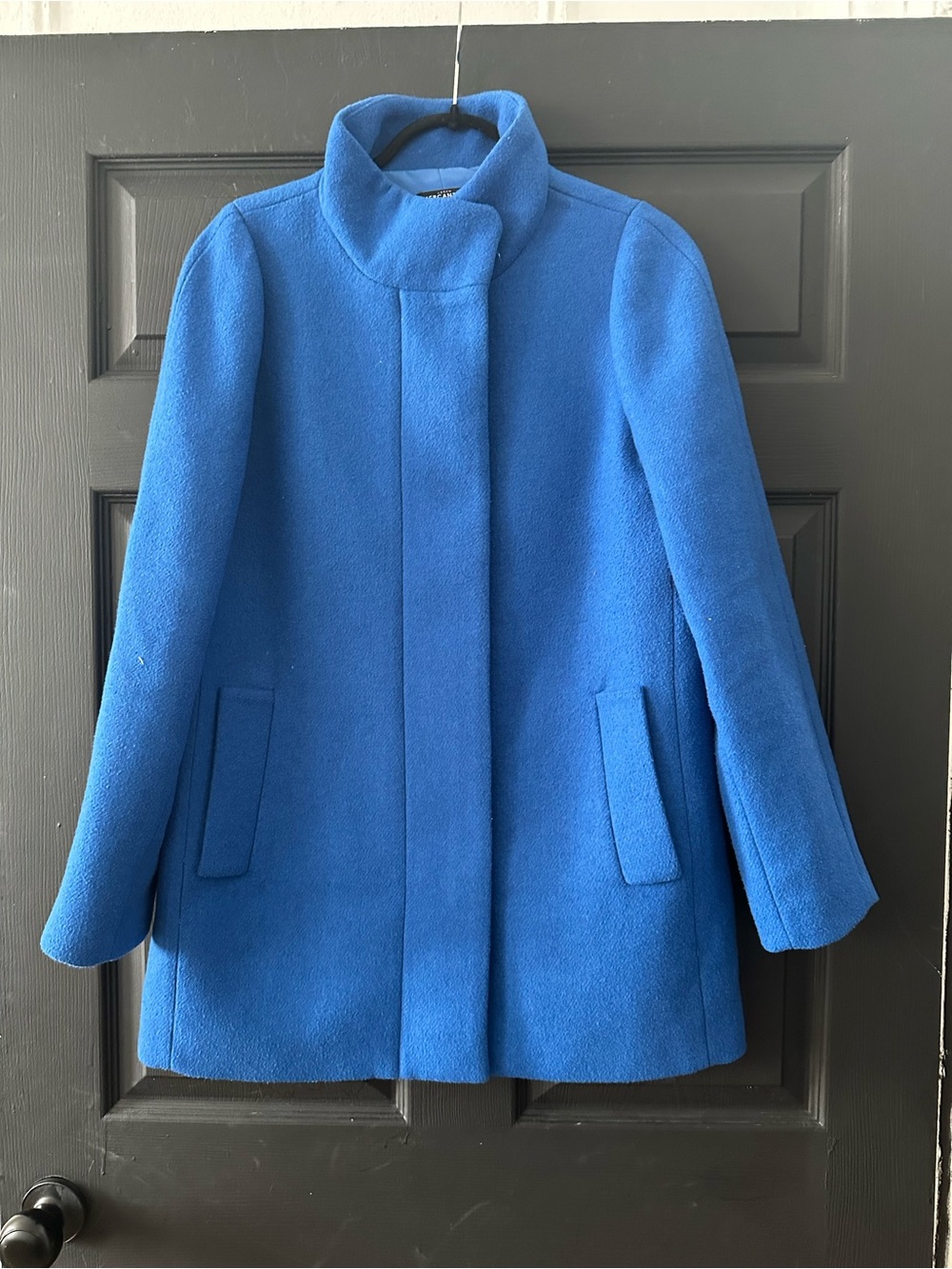 J. Crew Women's Bright Blue Wool Pea Coat